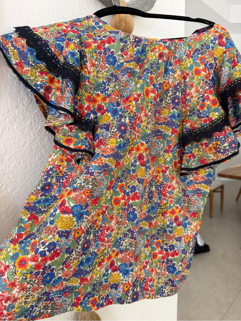 Multicolor Floral Ruffle top